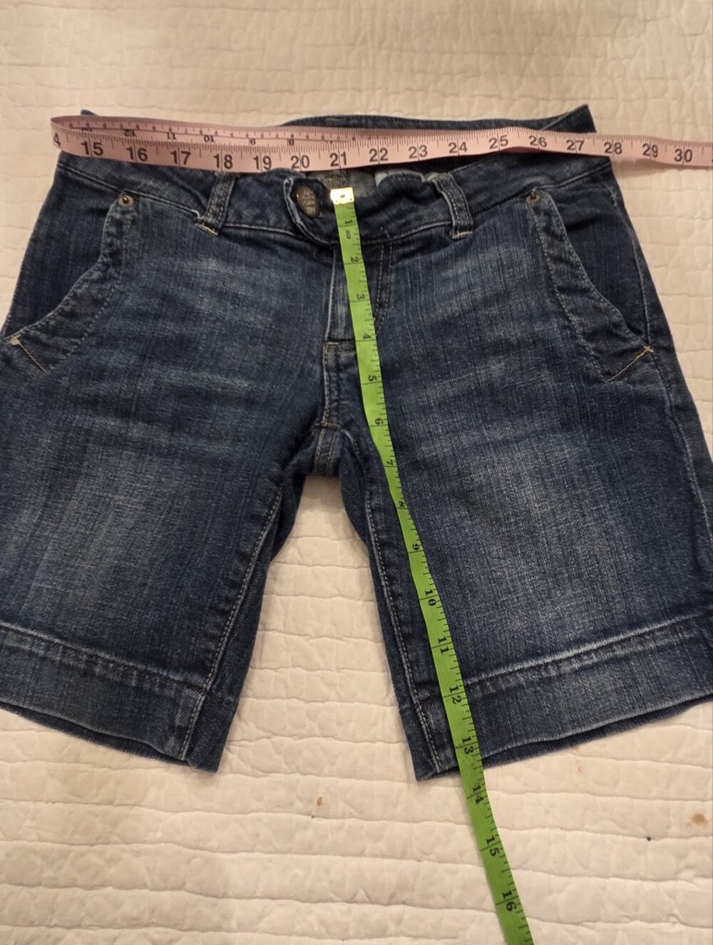 American Eagle Outfitters Navy Blue Denim Detail Shorts Size 00 - Picture 8 of 8